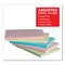 Universal 100 Sheet Lined 4 in. x 6 in. Self-Stick Note Pads - Assorted Pastel Colors (5/Pack)